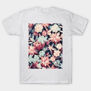 Floral Pattern Polygon style: Floral Facets Fantasy T-Shirt